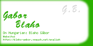 gabor blaho business card