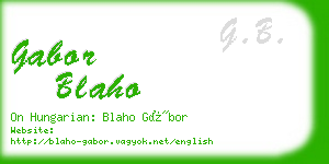 gabor blaho business card